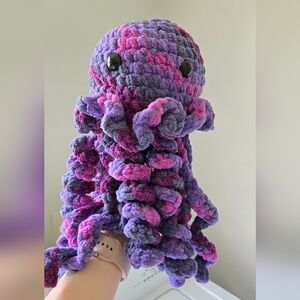 Handmade Purple and Pink Crochet Jellyfish Plushie